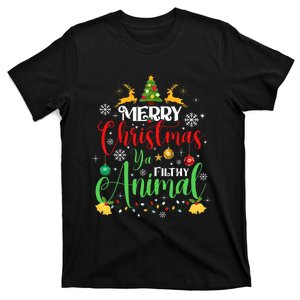 Merry Christmas Animal Filthy Ya Xmas Family Pajama T-Shirt