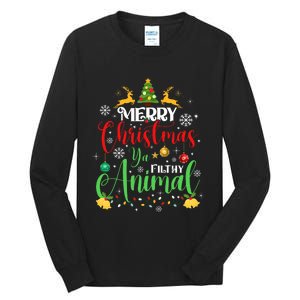 Merry Christmas Animal Filthy Ya Xmas Family Pajama Tall Long Sleeve T-Shirt