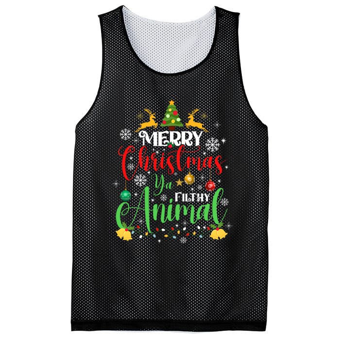 Merry Christmas Animal Filthy Ya Xmas Family Pajama Mesh Reversible Basketball Jersey Tank