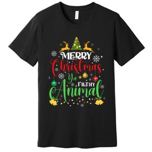 Merry Christmas Animal Filthy Ya Xmas Family Pajama Premium T-Shirt