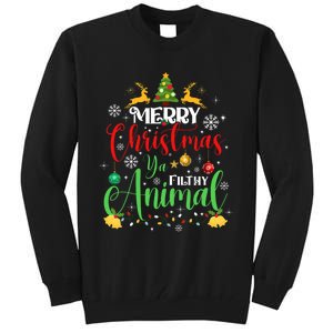 Merry Christmas Animal Filthy Ya Xmas Family Pajama Tall Sweatshirt