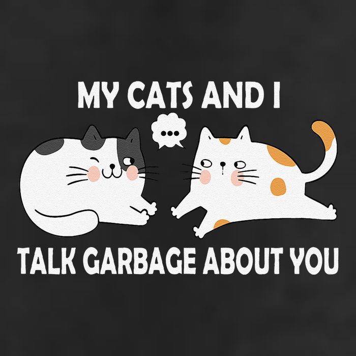 My Cats And I Talk Garbage About You Funny Hilarious Cat Knit Cap Winter Beanie