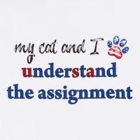 My Cat And I Understand The Assignment Flat Bill Trucker Hat