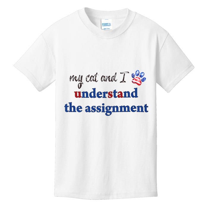 My Cat And I Understand The Assignment Kids T-Shirt