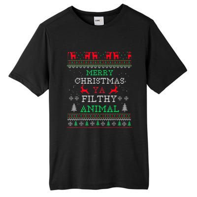 Merry Christmas Animal Filthy Ya Xmas Pajama Family Matching Tall Fusion ChromaSoft Performance T-Shirt