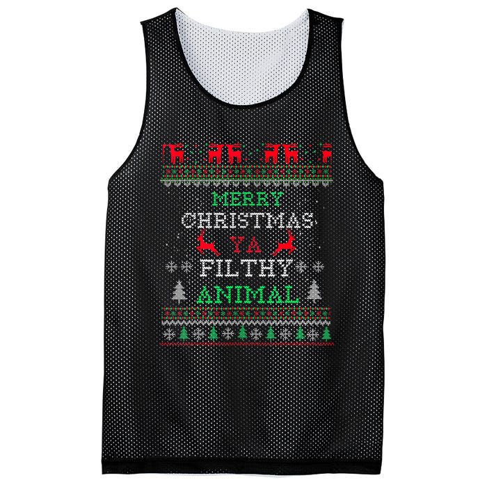 Merry Christmas Animal Filthy Ya Xmas Pajama Family Matching Mesh Reversible Basketball Jersey Tank