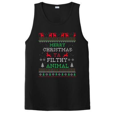 Merry Christmas Animal Filthy Ya Xmas Pajama Family Matching PosiCharge Competitor Tank