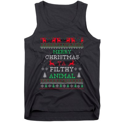 Merry Christmas Animal Filthy Ya Xmas Pajama Family Matching Tank Top