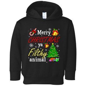 Merry Christmas Animal Filthy Ya Funny Xmas Family Pajama Toddler Hoodie