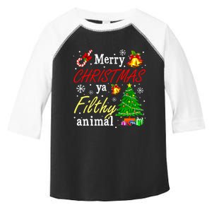 Merry Christmas Animal Filthy Ya Funny Xmas Family Pajama Toddler Fine Jersey T-Shirt