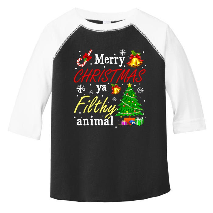 Merry Christmas Animal Filthy Ya Funny Xmas Family Pajama Toddler Fine Jersey T-Shirt