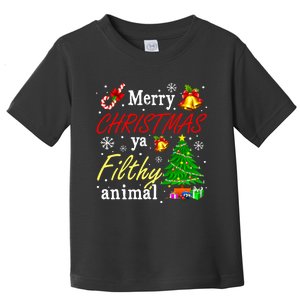 Merry Christmas Animal Filthy Ya Funny Xmas Family Pajama Toddler T-Shirt