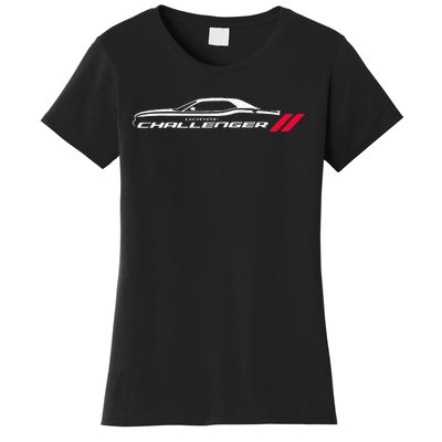 Muscle Car American Flag 4th July Women's T-Shirt