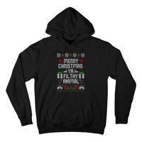 Merry Christmas Animal Filthy Ya Xmas Pajama Hoodie