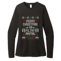 Merry Christmas Animal Filthy Ya Xmas Pajama Womens CVC Long Sleeve Shirt