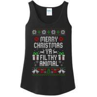 Merry Christmas Animal Filthy Ya Xmas Pajama Ladies Essential Tank