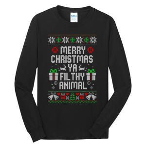 Merry Christmas Animal Filthy Ya Xmas Pajama Tall Long Sleeve T-Shirt