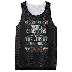 Merry Christmas Animal Filthy Ya Xmas Pajama Mesh Reversible Basketball Jersey Tank