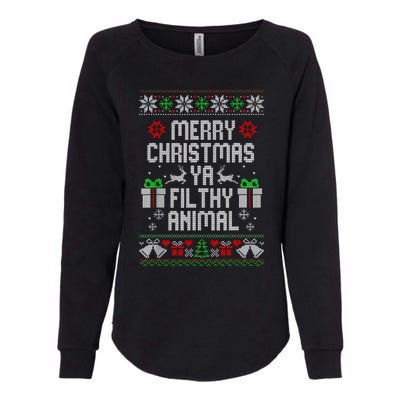 Merry Christmas Animal Filthy Ya Xmas Pajama Womens California Wash Sweatshirt