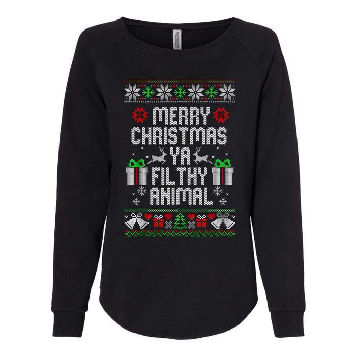 Merry Christmas Animal Filthy Ya Xmas Pajama Womens California Wash Sweatshirt