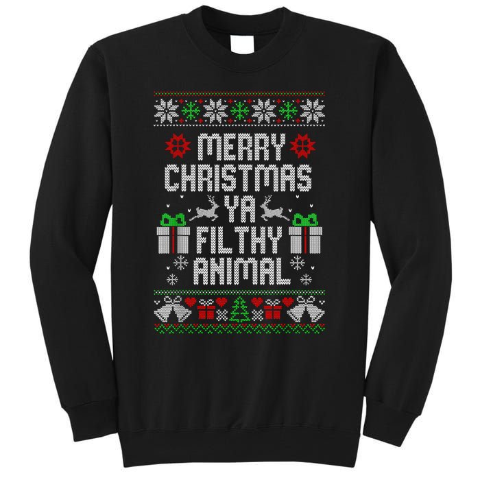 Merry Christmas Animal Filthy Ya Xmas Pajama Tall Sweatshirt