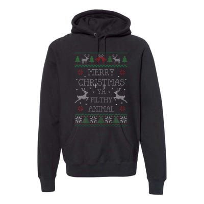 Merry Christmas Animal Filthy Ya Premium Hoodie