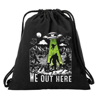 Mythical Creatures Abduction Vibrant Design Of Local Legends Drawstring Bag