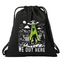 Mythical Creatures Abduction Vibrant Design Of Local Legends Drawstring Bag