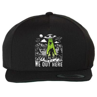 Mythical Creatures Abduction Vibrant Design Of Local Legends Wool Snapback Cap