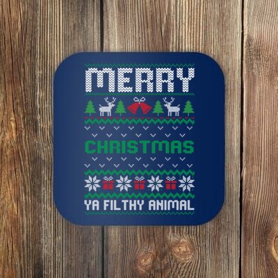 Merry Christmas Animal Filthy Ya For Gift Coaster