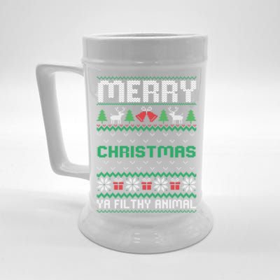 Merry Christmas Animal Filthy Ya For Gift Beer Stein