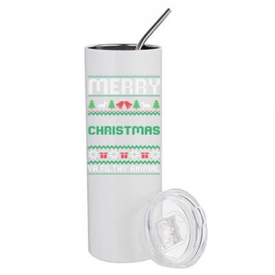 Merry Christmas Animal Filthy Ya For Gift Stainless Steel Tumbler