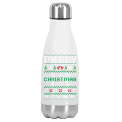 Merry Christmas Animal Filthy Ya For Gift Stainless Steel Insulated Water Bottle