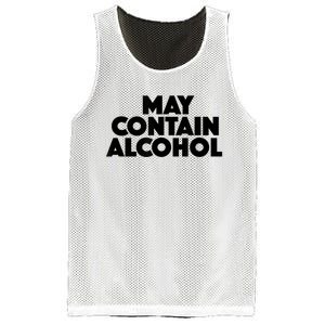 May Contain Alcohol Funny Party Outfit Drinking Quote Saying Mesh Reversible Basketball Jersey Tank