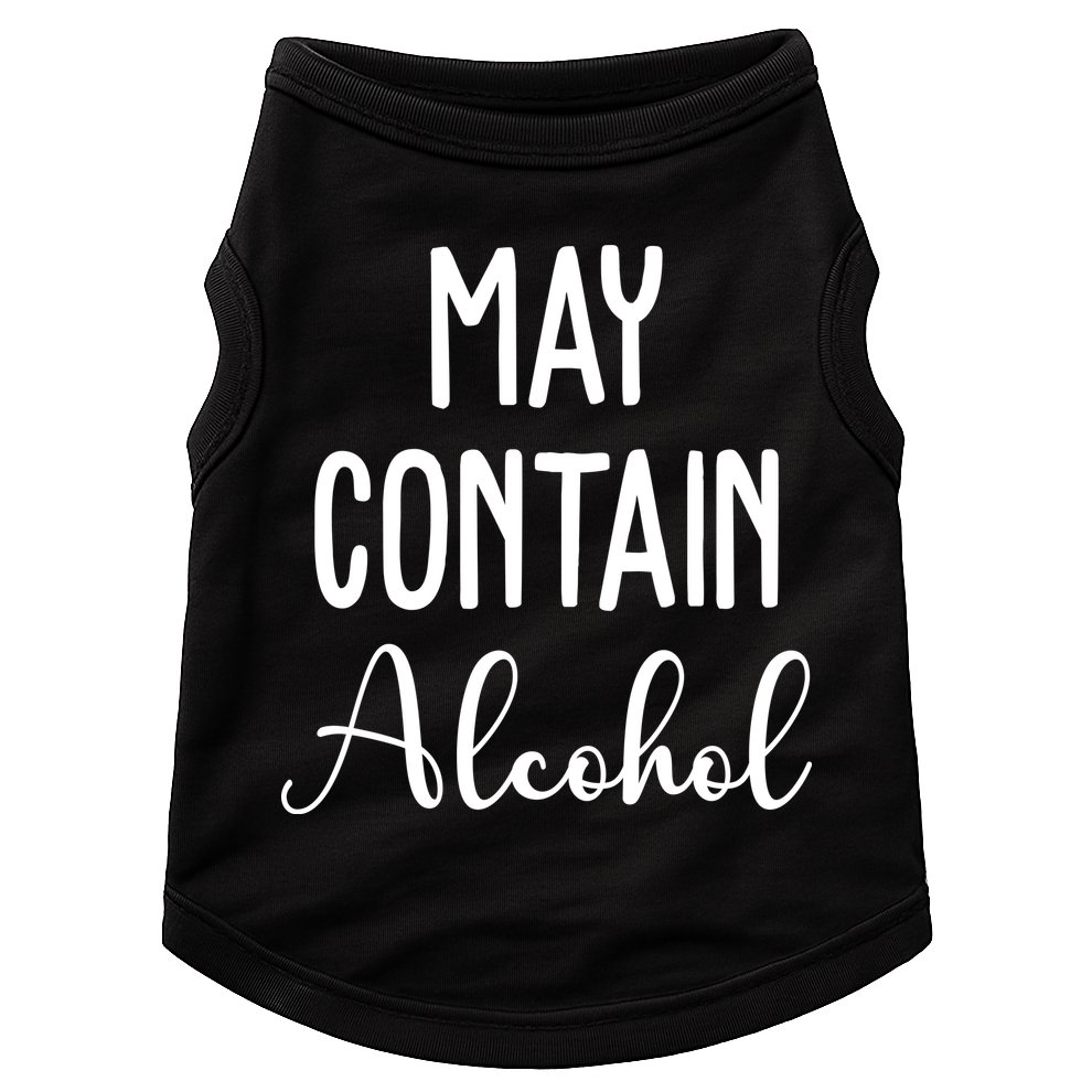May Contain Alcohol Funny Party Doggie Tank