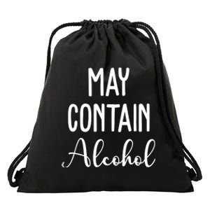 May Contain Alcohol Funny Party Drawstring Bag