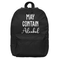 May Contain Alcohol Funny Party 16 in Basic Backpack