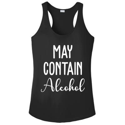 May Contain Alcohol Funny Party Ladies PosiCharge Competitor Racerback Tank