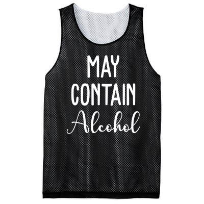 May Contain Alcohol Funny Party Mesh Reversible Basketball Jersey Tank