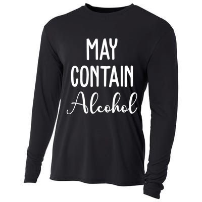 May Contain Alcohol Funny Party Cooling Performance Long Sleeve Crew