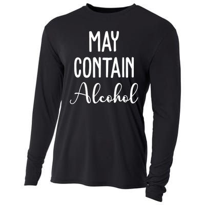 May Contain Alcohol Funny Party Cooling Performance Long Sleeve Crew