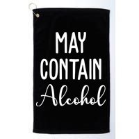 May Contain Alcohol Funny Party Golf Towel