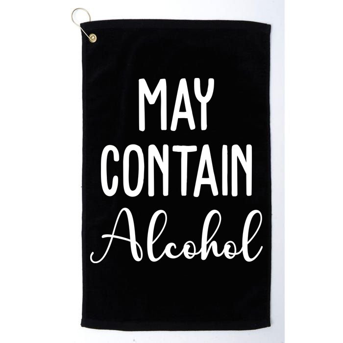 May Contain Alcohol Funny Party Golf Towel