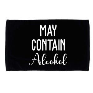 May Contain Alcohol Funny Party Microfiber Hand Towel