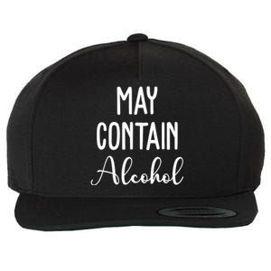 May Contain Alcohol Funny Party Wool Snapback Cap