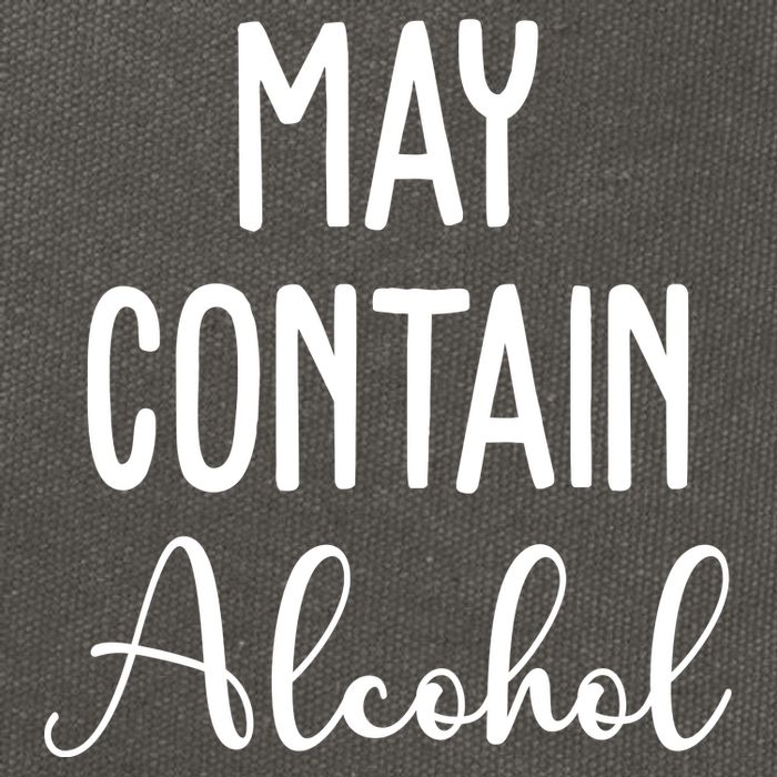 May Contain Alcohol Funny Party Cotton Canvas Backpack