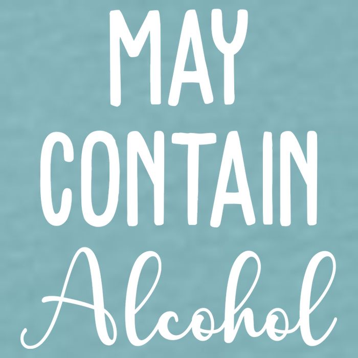 May Contain Alcohol Funny Party Sueded Cloud Jersey T-Shirt