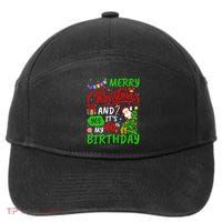 Merry Christmas And Yes ItS My 40th Birthday Christmas 7-Panel Snapback Hat
