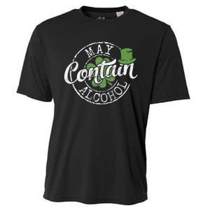 May Contain Alcohol Funny Saint Paddy's St Patrick's Day Cooling Performance Crew T-Shirt