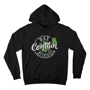 May Contain Alcohol Funny Saint Paddy's St Patrick's Day Hoodie